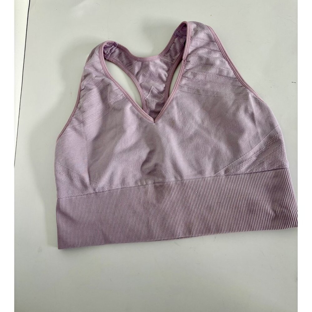 Pink VS XL Ribbed Seamless Sports Bra & High Waist Leggings Compression Bundle - Picture 2 of 16